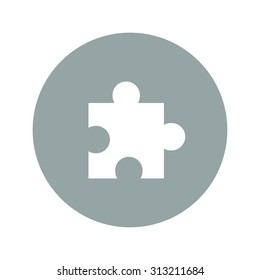 puzzle Flat Icon, isolated. Flat design style