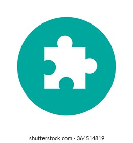 puzzle Flat Icon, isolated. Flat design style