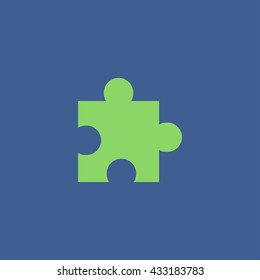 puzzle Flat Icon, isolated. Flat design style