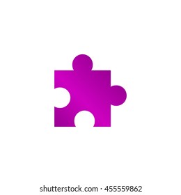 puzzle Flat Icon, isolated. Flat design style