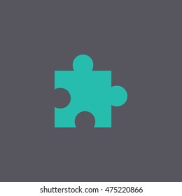 puzzle Flat Icon, isolated. Flat design style