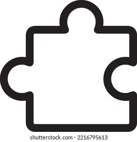 Puzzle flat icon. Thin line signs for design logo, visit card, etc. Single high-quality outline symbol for web design or mobile app. Puzzle outline pictogram.
