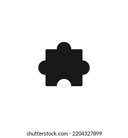 Puzzle flat icon vector. Puzzle game sign and symbol isolated on white background