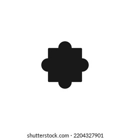 Puzzle flat icon vector. Puzzle game sign and symbol isolated on white background