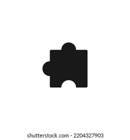 Puzzle flat icon vector. Puzzle game sign and symbol isolated on white background