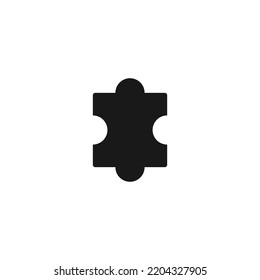 Puzzle flat icon vector. Puzzle game sign and symbol isolated on white background