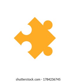 Puzzle flat, mosaic icon, vector illustration isolated on white background