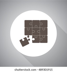 Puzzle. Flat style. Vector illustration