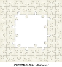 Puzzle frame background. Vector illustration Eps 8.