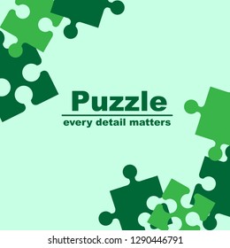 Puzzle frame vector illustration