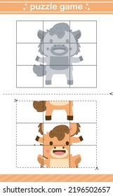 puzzle game of animal.Educational game suitable for kindergarten and preschool