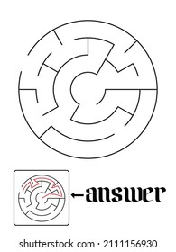 puzzle game with answer design. maze book design with answer