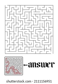 puzzle game with answer design. maze book design with answer