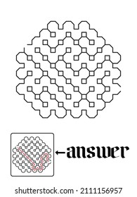 puzzle game with answer design. maze book design with answer