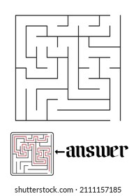 puzzle game with answer design. maze book design with answer