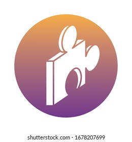 puzzle game block style icon vector illustration design