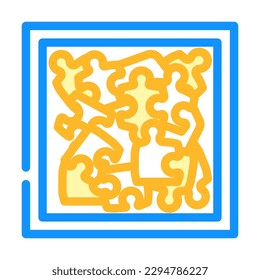 puzzle game board table color icon vector. puzzle game board table sign. isolated symbol illustration