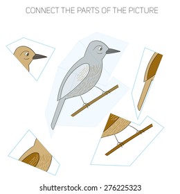 Puzzle game for children bird