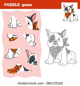 Puzzle Game for children (bulldog), education game