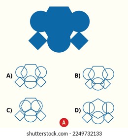 Puzzle game for children. Find correct shadow. Preschool printable worksheet activity for kids. Education game, iq test, brain training