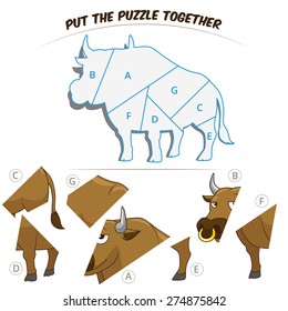 Puzzle game for chldren bull