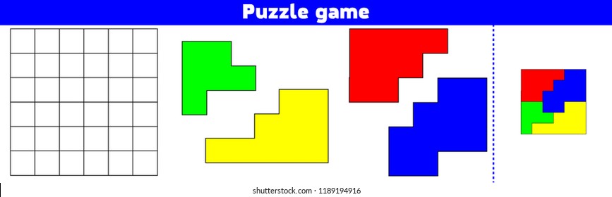 Puzzle game.  Complete the Pattern. Education logic game for preschool kids. Vector Illustration.
