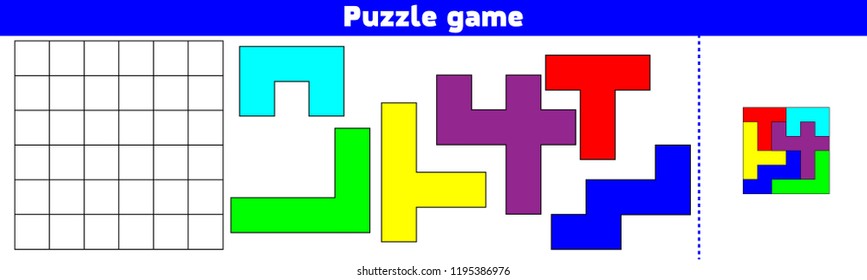 Puzzle game.  Complete the Pattern. Education logic game for preschool kids. Vector Illustration.