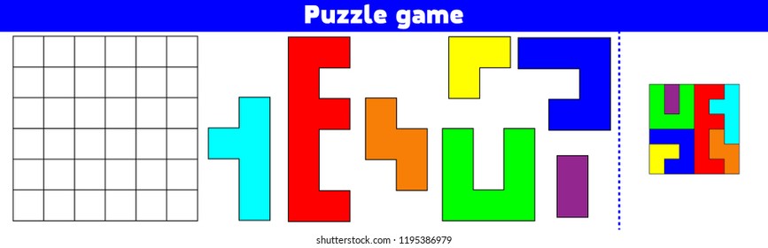 Puzzle game.  Complete the Pattern. Education logic game for preschool kids. Vector Illustration.
