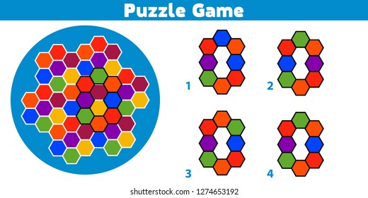 Puzzle game.  Complete the Pattern. Education logic game for preschool kids. Vector Illustration.