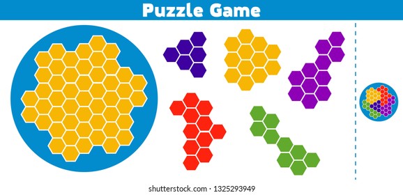 Puzzle game.  Complete the Pattern. Education logic game for preschool kids. Vector Illustration.