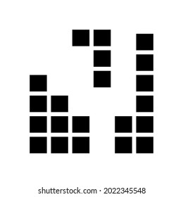 vector de icono de glifo de juego de rompecabezas. signo del juego del rompecabezas. símbolo de contorno aislado ilustración negra