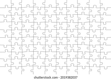 Puzzle Game Grid 100 Pieces On Stock Vector (Royalty Free) 2019382037 ...