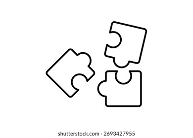 puzzle game icon, jigsaw puzzle icon. vector illustration.
