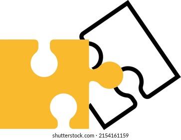 Puzzle game, illustration, vector on a white background.