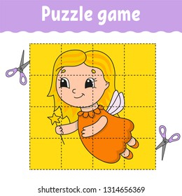 Puzzle game for kids . Education developing worksheet. Learning game for children. Activity page. For toddler. Riddle for preschool. Simple flat isolated vector illustration in cute cartoon style