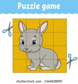 Puzzle game for kids . Education developing worksheet. Learning game for children. Activity page. For toddler. Riddle for preschool. Simple flat isolated vector illustration in cute cartoon style.