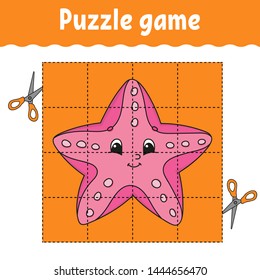 Puzzle game for kids. Education developing worksheet. Learning game for children. Activity page. For toddler. Riddle for preschool. Simple flat isolated vector illustration in cute cartoon style.