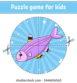 Puzzle game for kids. Education developing worksheet. Learning game for children. Activity page. For toddler. Riddle for preschool. Simple flat isolated vector illustration in cute cartoon style.