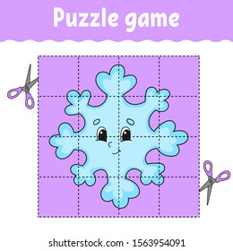 Puzzle game for kids. Education developing worksheet. Learning game for children. Activity page. For toddler. Riddle for preschool. Simple flat isolated vector illustration in cute cartoon style.