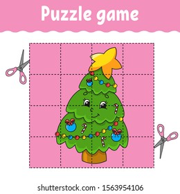 Puzzle game for kids. Education developing worksheet. Learning game for children. Activity page. For toddler. Riddle for preschool. Simple flat isolated vector illustration in cute cartoon style.