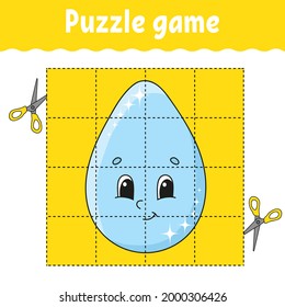 Juego de rompecabezas para los niños. Educación desarrollando hoja de trabajo. Juego de aprendizaje para niños. Página de actividad de color. Para el niño pequeño. Riddle por el preescolar. Ilustración vectorial aislada en estilo de dibujos animados.