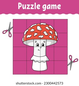 Puzzle game for kids. Education developing worksheet. Learning game for children. Color activity page. For toddler. Riddle for preschool. Vector illustration.