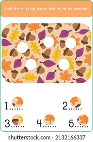 Puzzle game for kids. Missing piece.