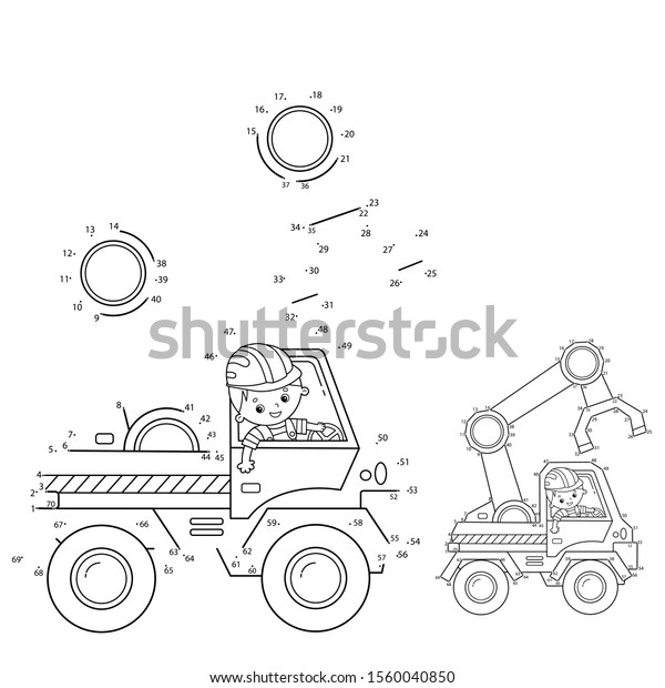 Puzzle Game for kids:\
numbers game. Loader or lift truck. Construction vehicles. Coloring\
book for kids.