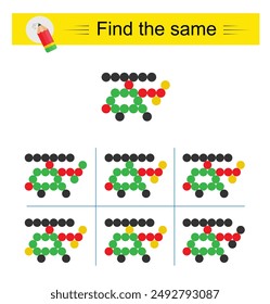 Puzzle game for kids. Task for development of attention and logic. Need to find same helicopter. 