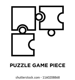 Puzzle Game Piece icon vector isolated on white background, Puzzle Game Piece transparent sign , linear symbol and stroke design elements in outline style