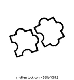 Puzzle game pieces icon vector illustration graphic design