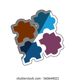 Puzzle game pieces icon vector illustration graphic design