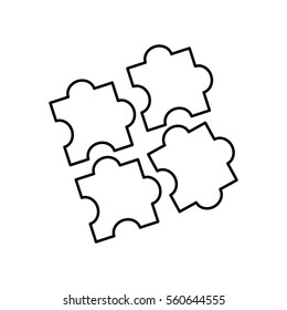 Puzzle game pieces icon vector illustration graphic design