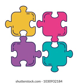 Puzzle Game Pieces Icons Stock Vector Royalty Free Shutterstock